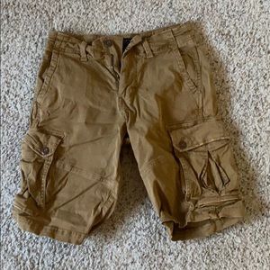Tan American Eagle Cargo Shorts